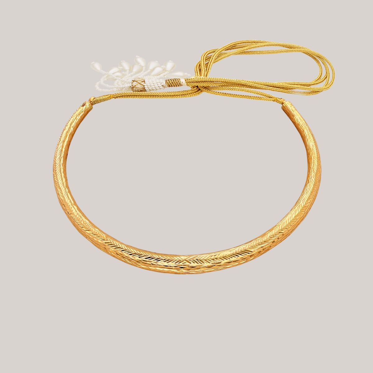 Textured Torc Gold Necklace