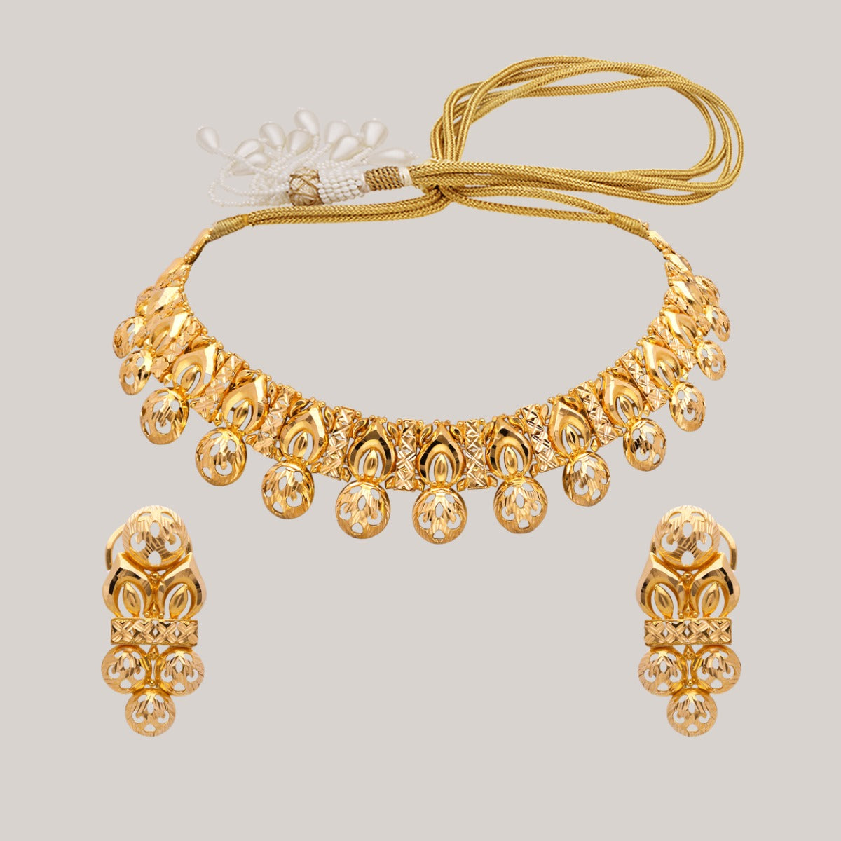 Royal Mosaic Gold Necklace Set