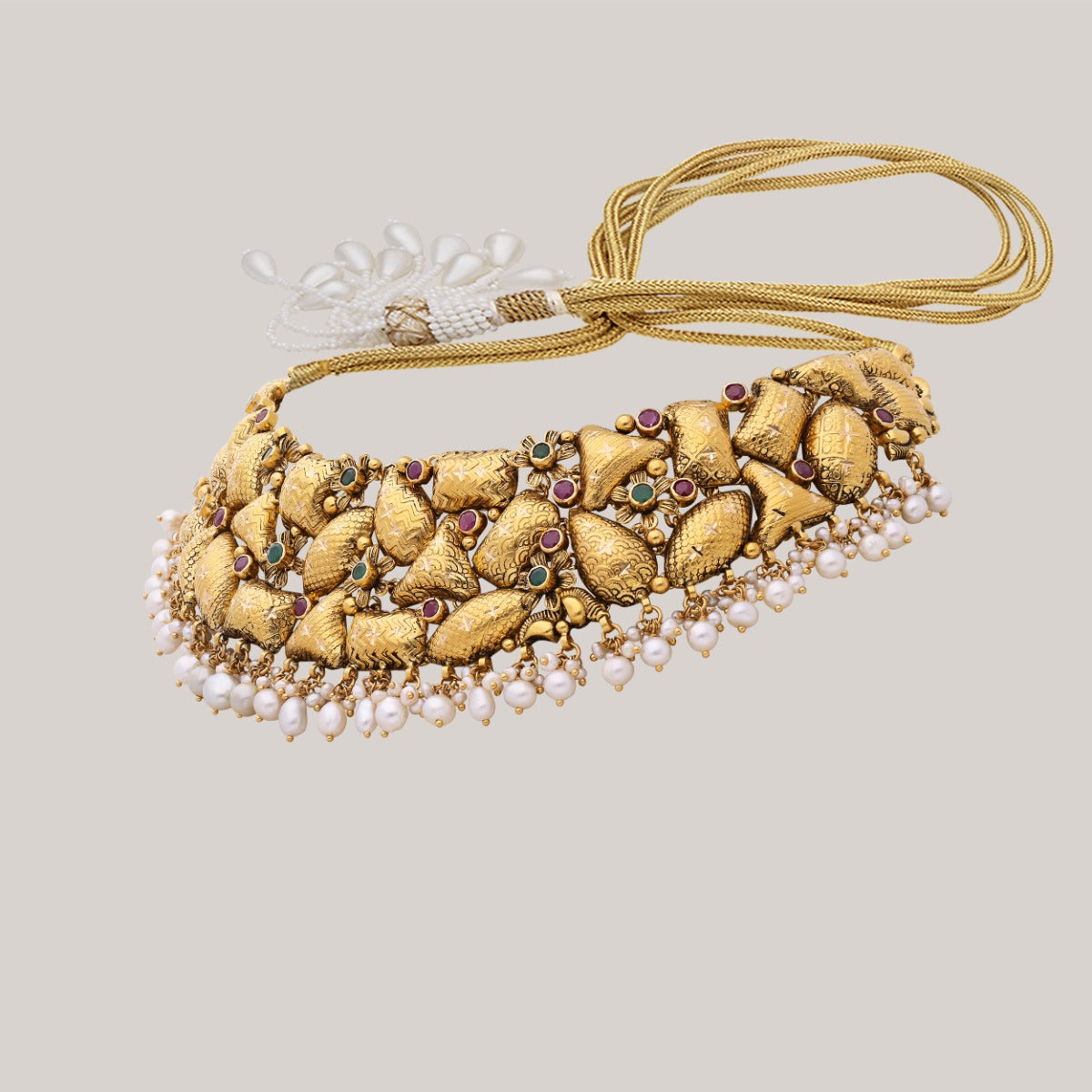 Textured Treasure Gold Necklace Set