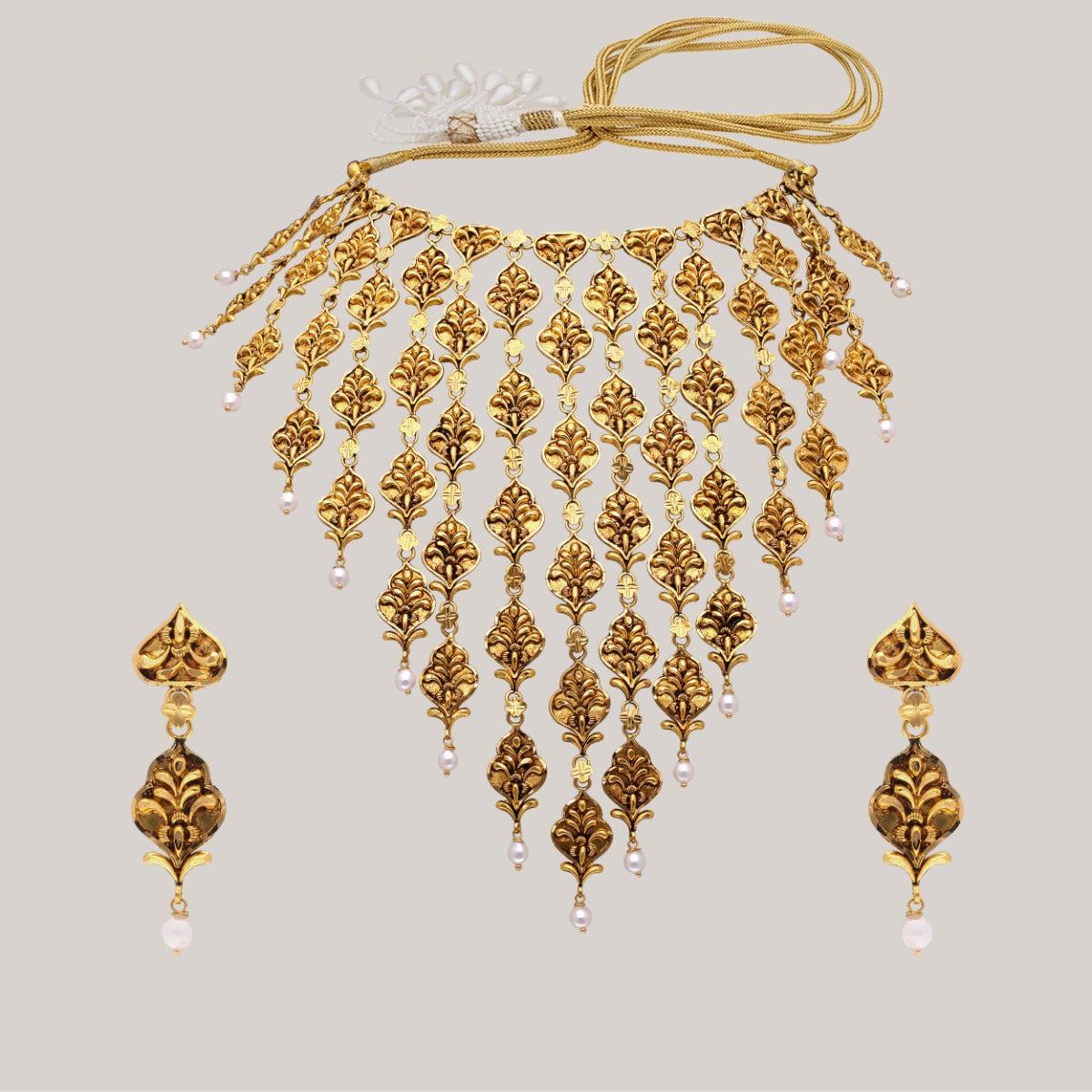 Auric Elegance Gold Necklace Set