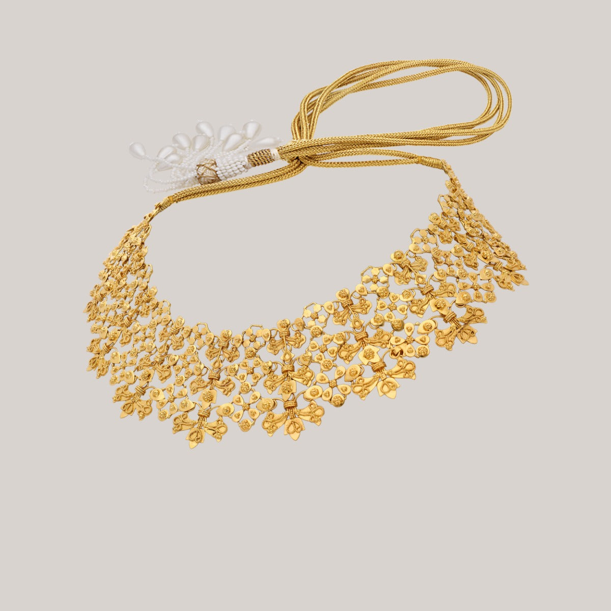 Floral Grace Gold Necklace Set