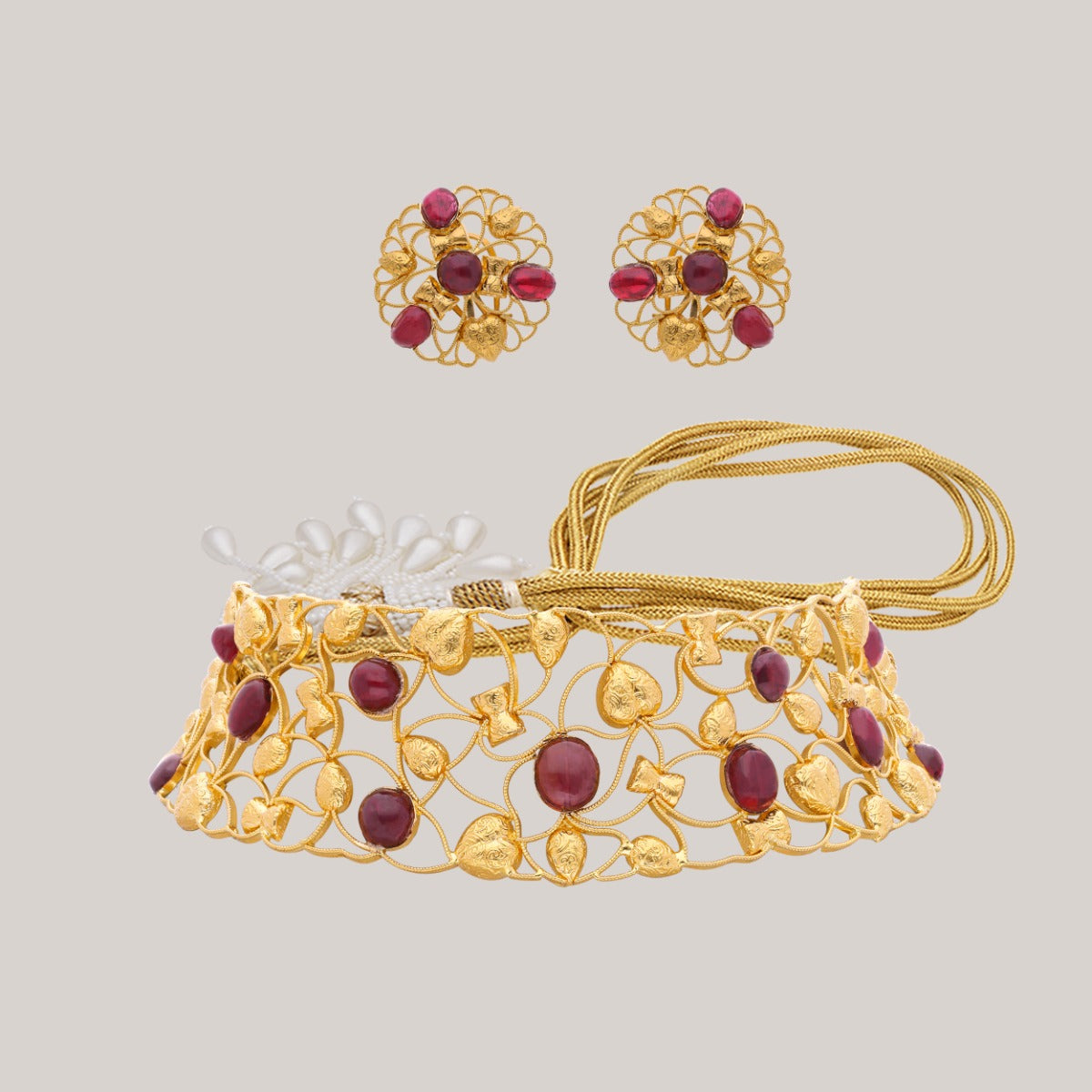 Heartleaf Glow Gold Choker Set