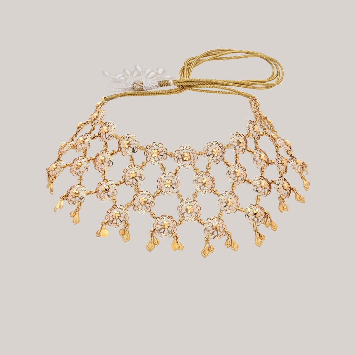 Delicate Bloom Vine Gold Necklace Set