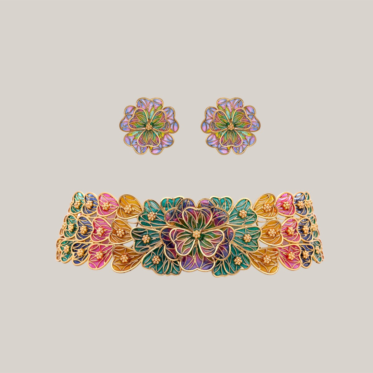 Blooming Eden Gold Choker Set