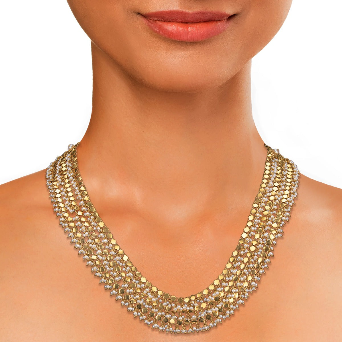 Dew Drop Yellow Gold Necklace