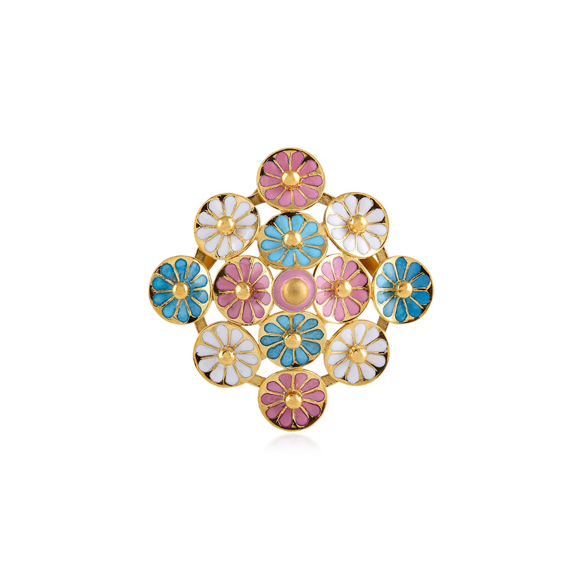 Petunia Pastels Gold Pendant