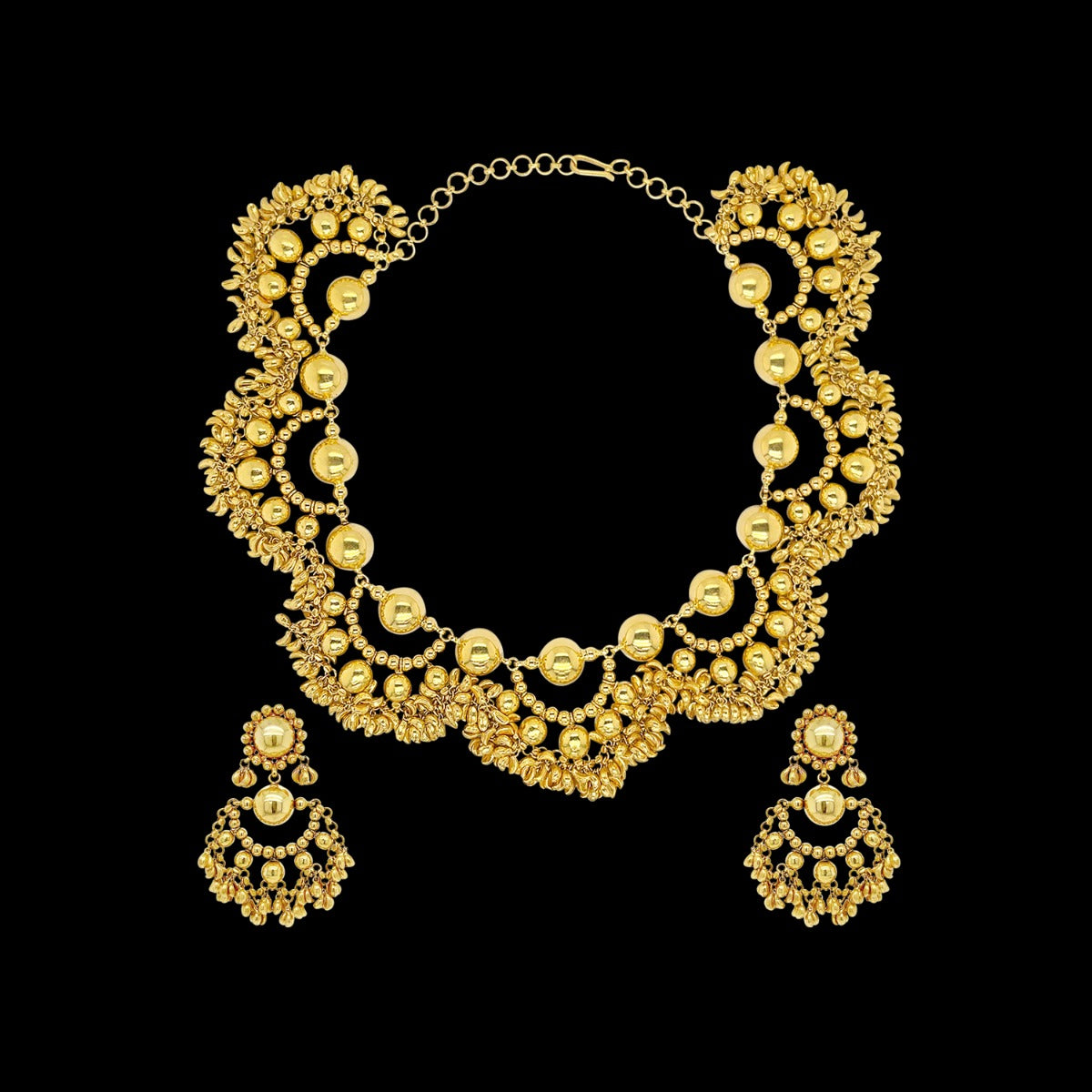 Circlet Weave Gold Necklace Set