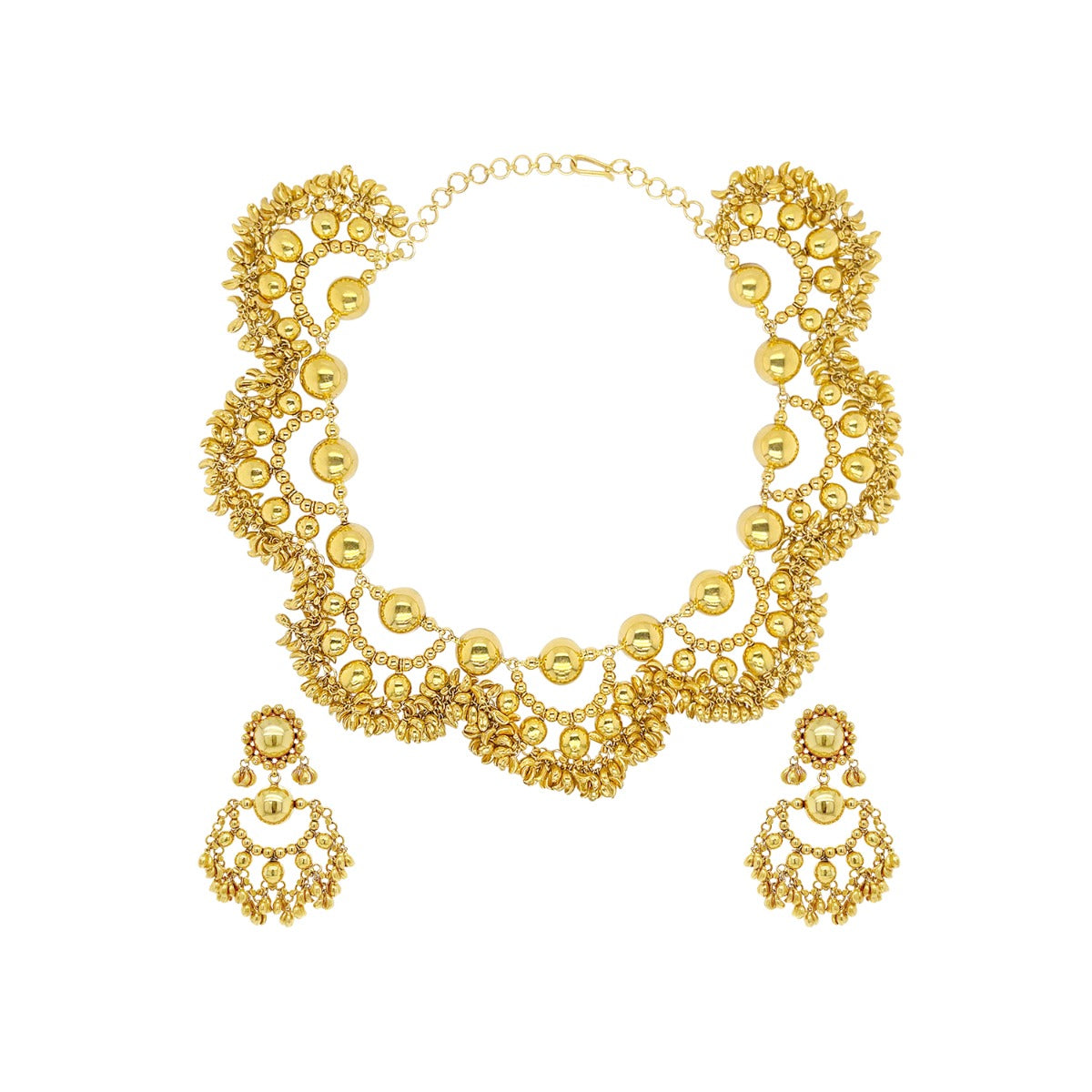 Circlet Weave Gold Necklace Set