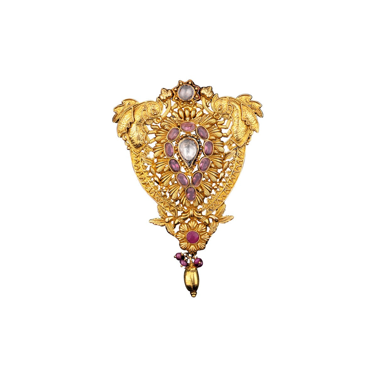 Arched Birdie Gold Pendant
