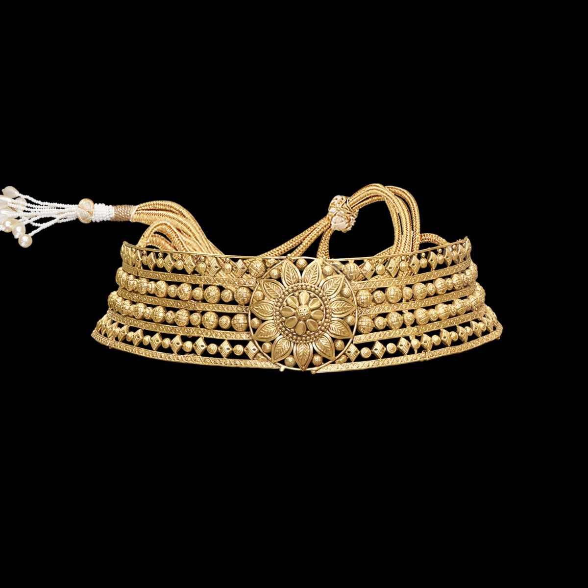 Flushed Blooming Sun Gold Choker Set