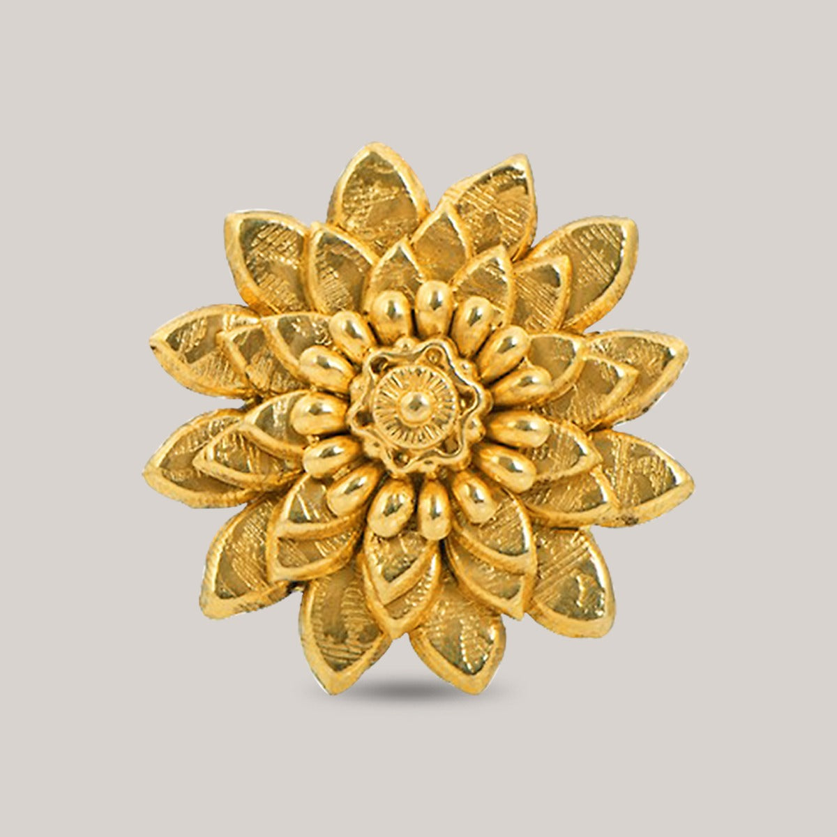Fibonacci Floral Gold Ring