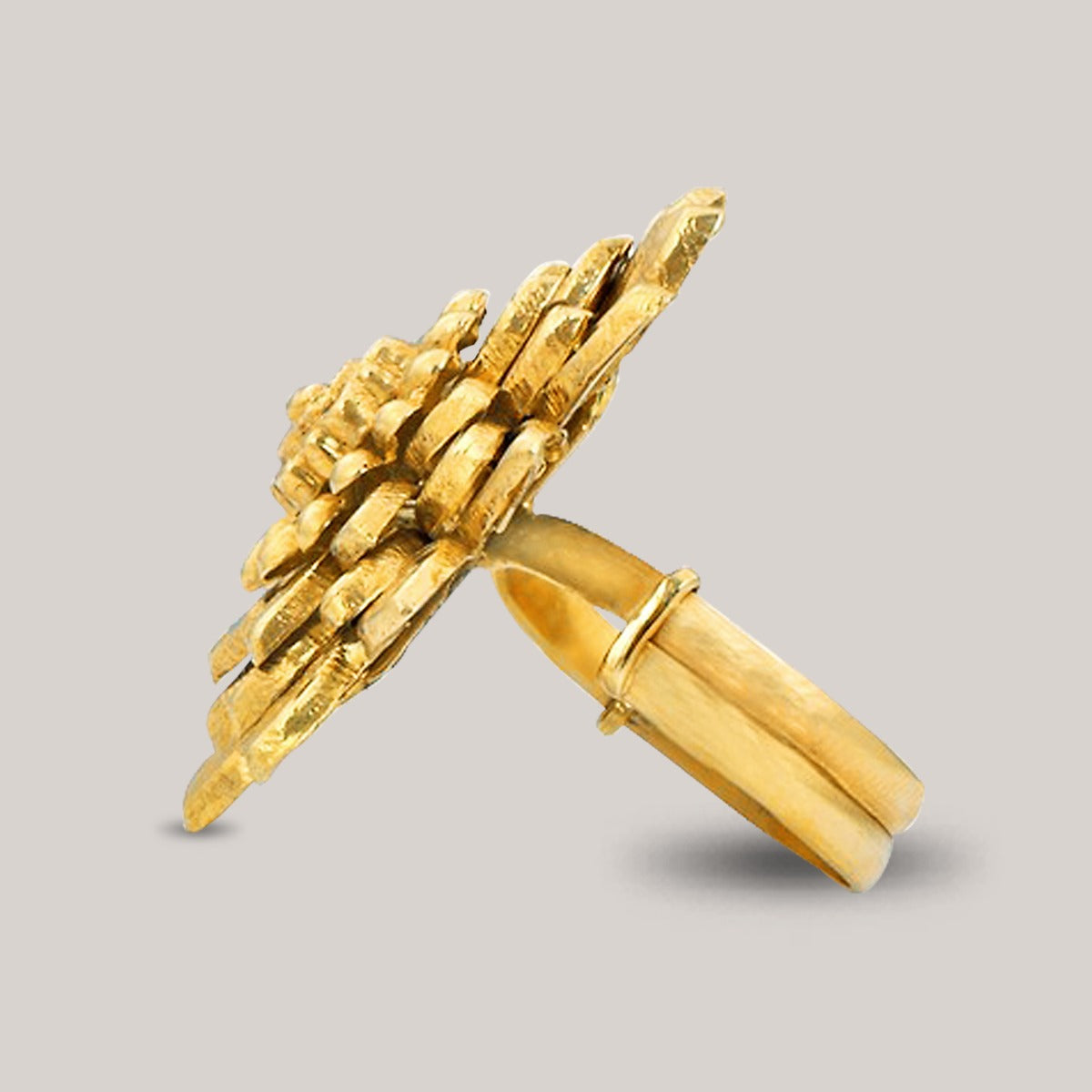Fibonacci Floral Gold Ring
