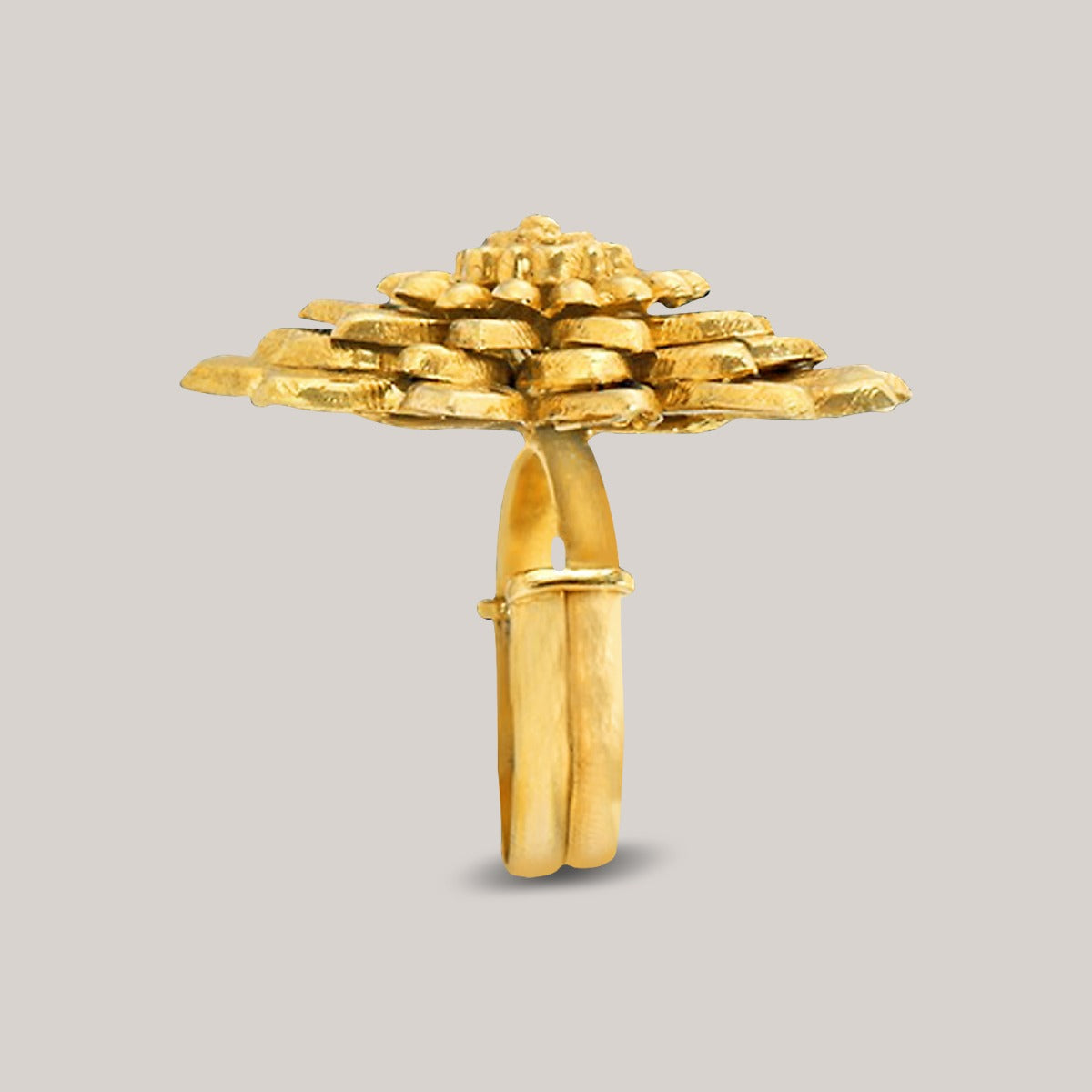 Fibonacci Floral Gold Ring