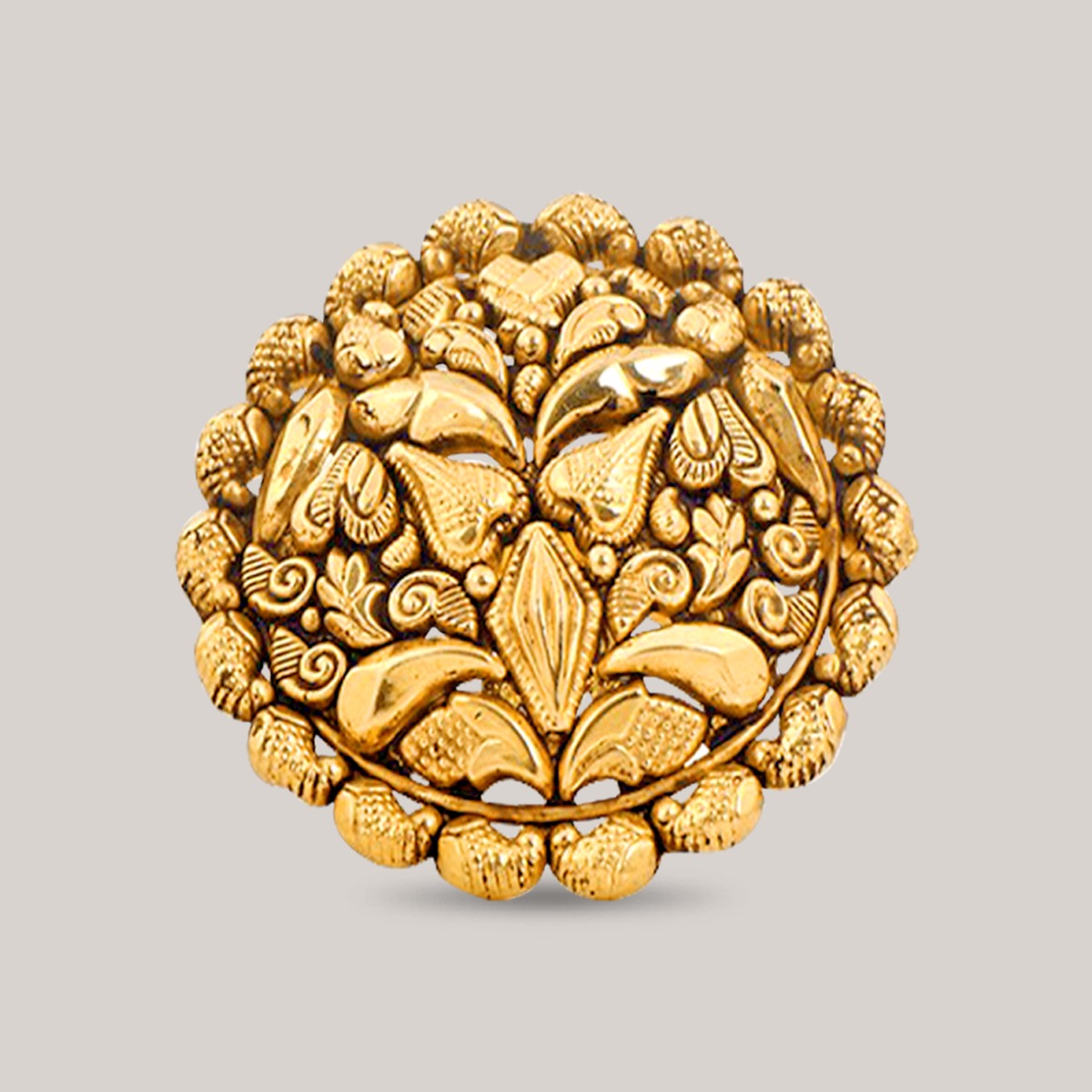 Floral Wreath Gold Ring