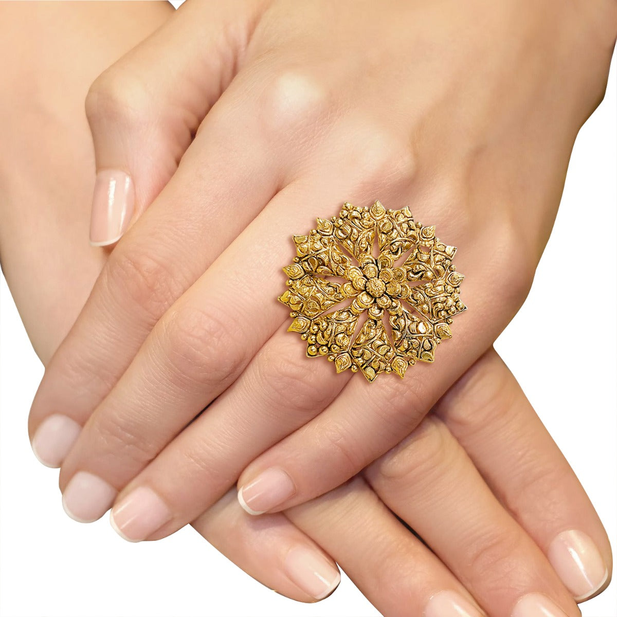 Magnificent Millie Floral Gold Ring
