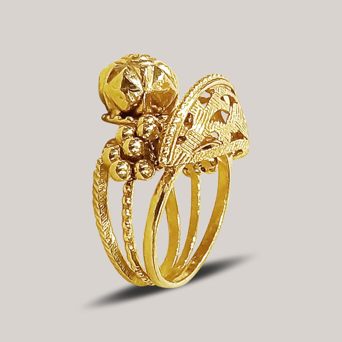 Abstract Anecdotes Gold Ring