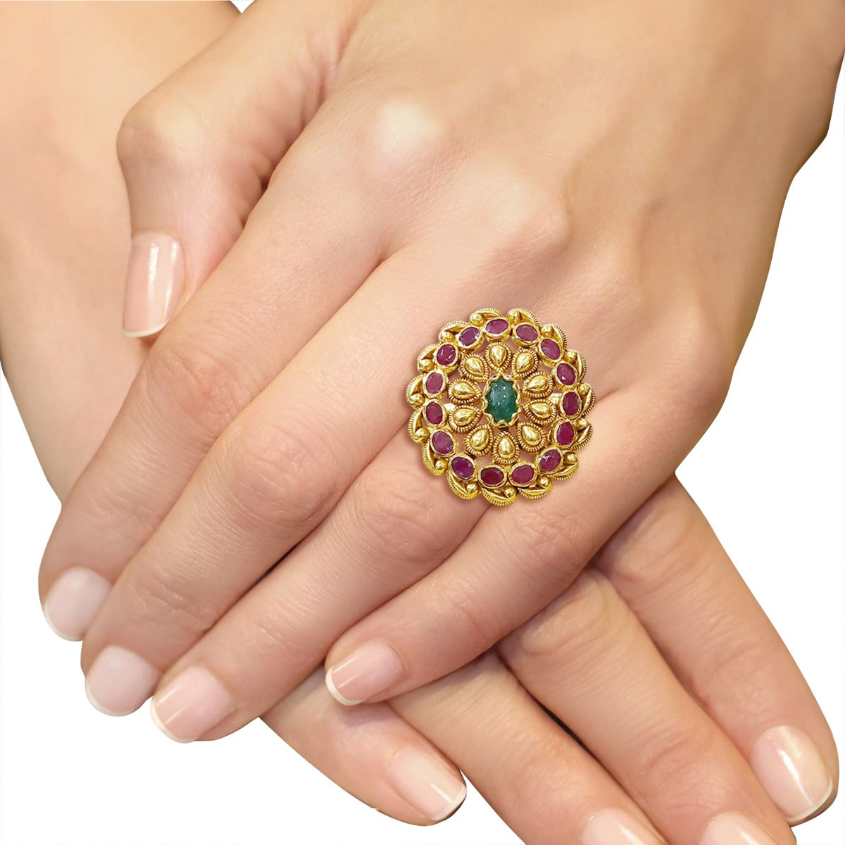 Charming Frond Gold Ring