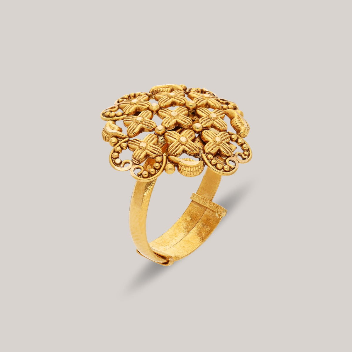 Floral Majesty Gold Ring
