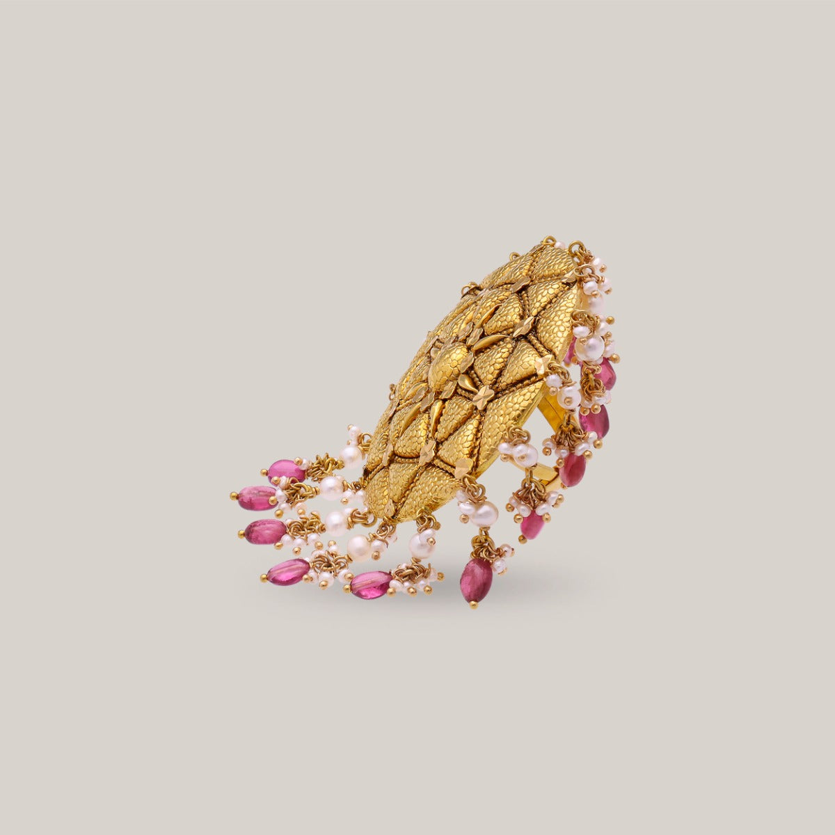 Pink Petal Carousel Gold Ring