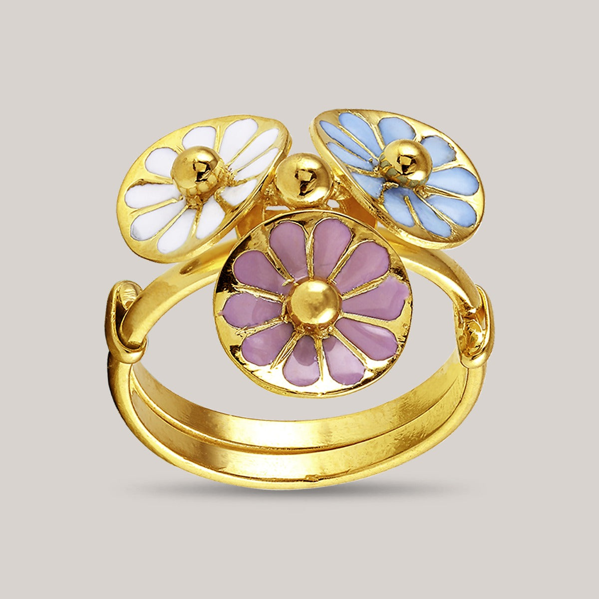 Floaty Floral Gold Ring