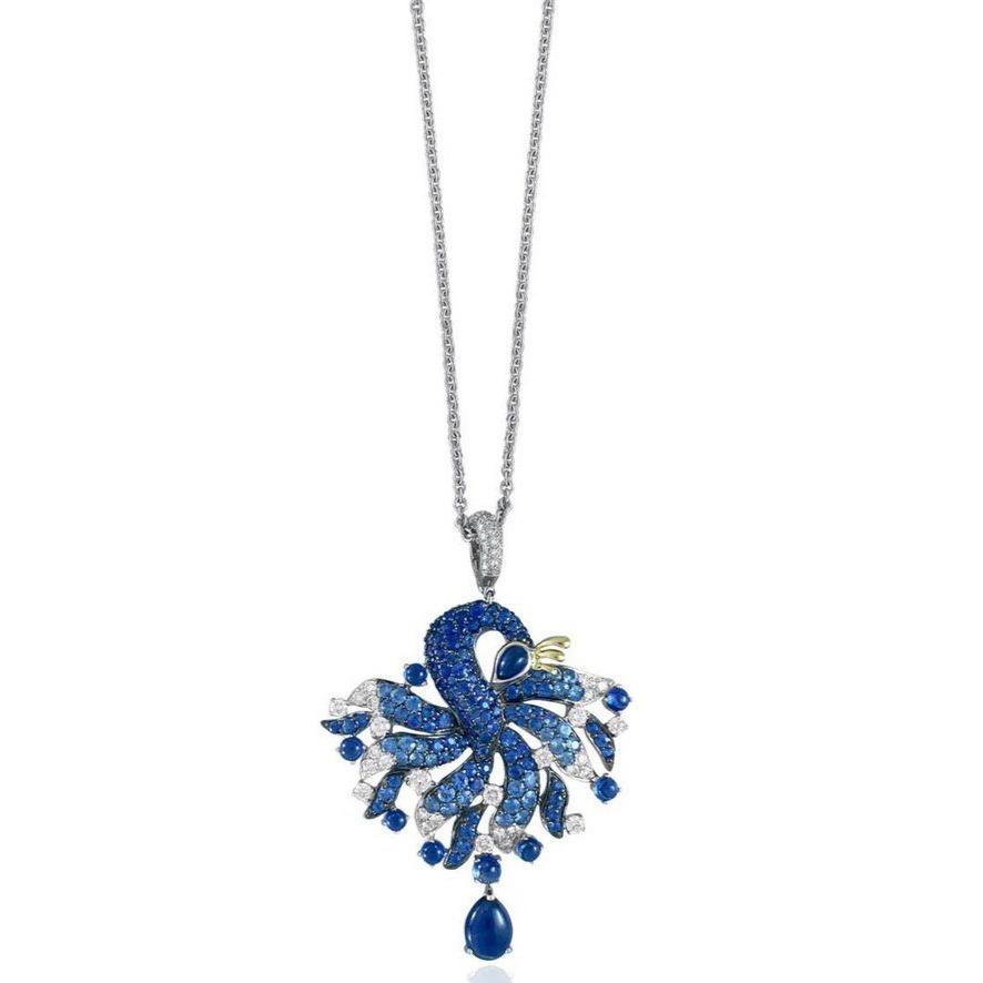Peacock Diamond Necklace