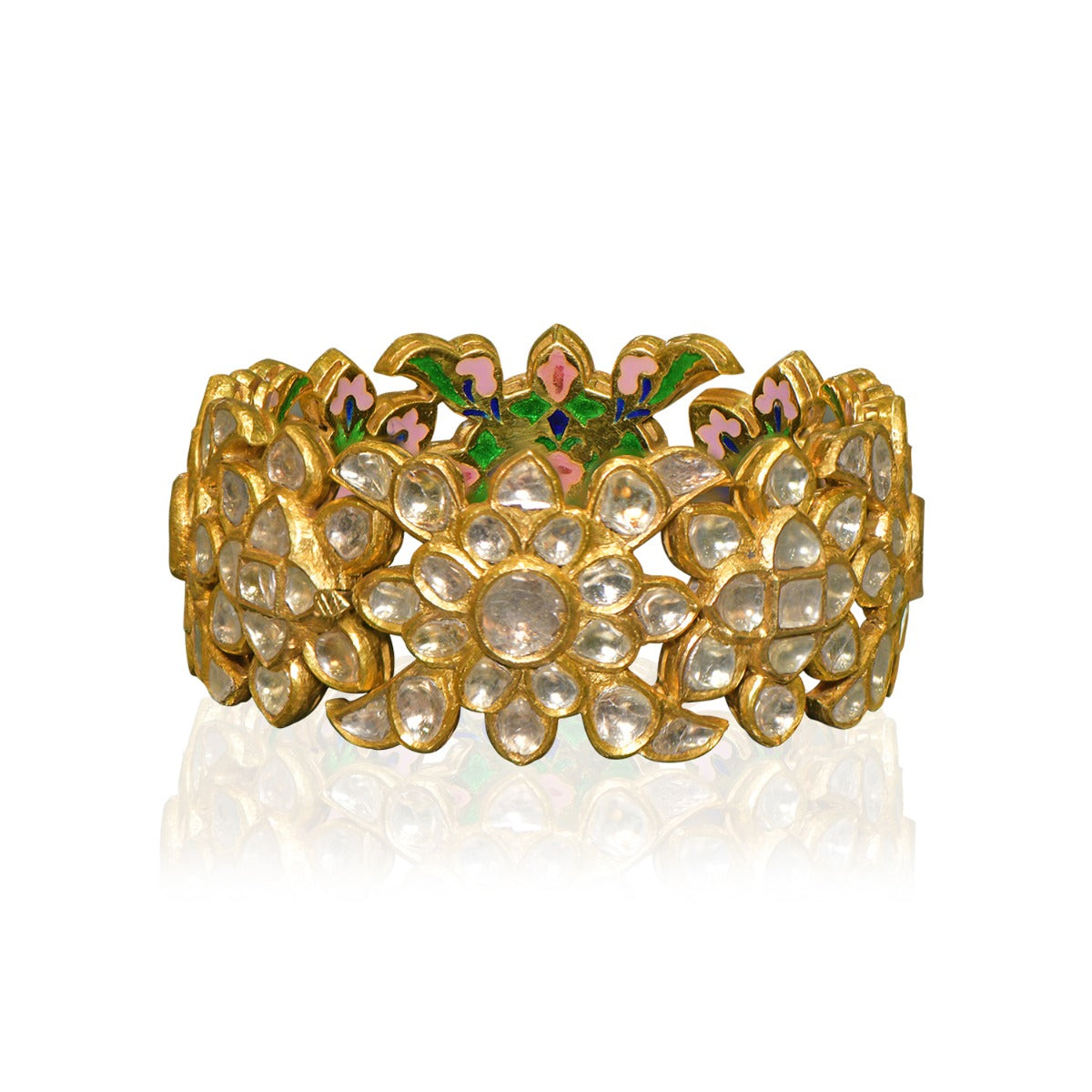 Mira Cluster Polki Bangle