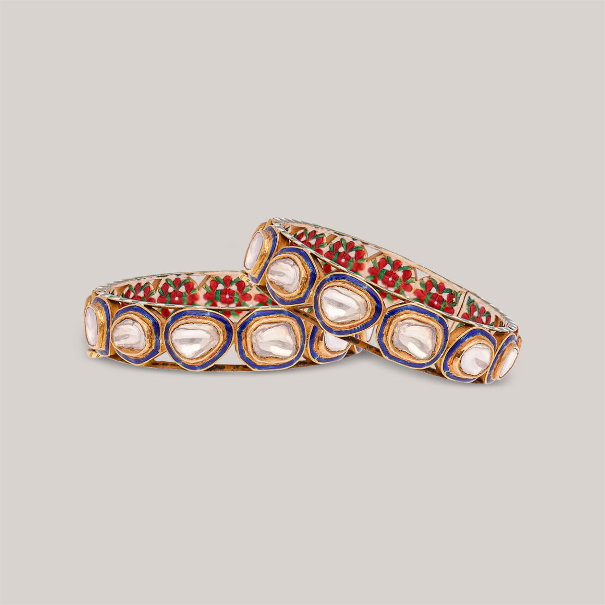 Blossom Royale Polki Bangle Set