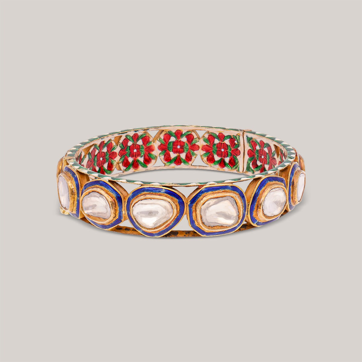 Blossom Royale Polki Bangle Set