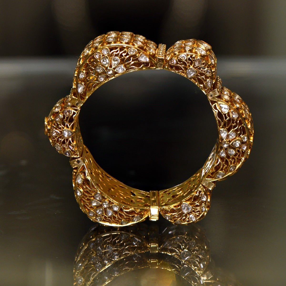 Curvaceous Bumpy Polki Bangle