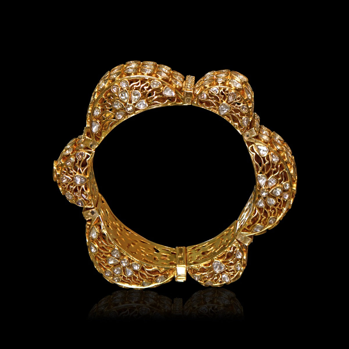 Curvaceous Bumpy Polki Bangle