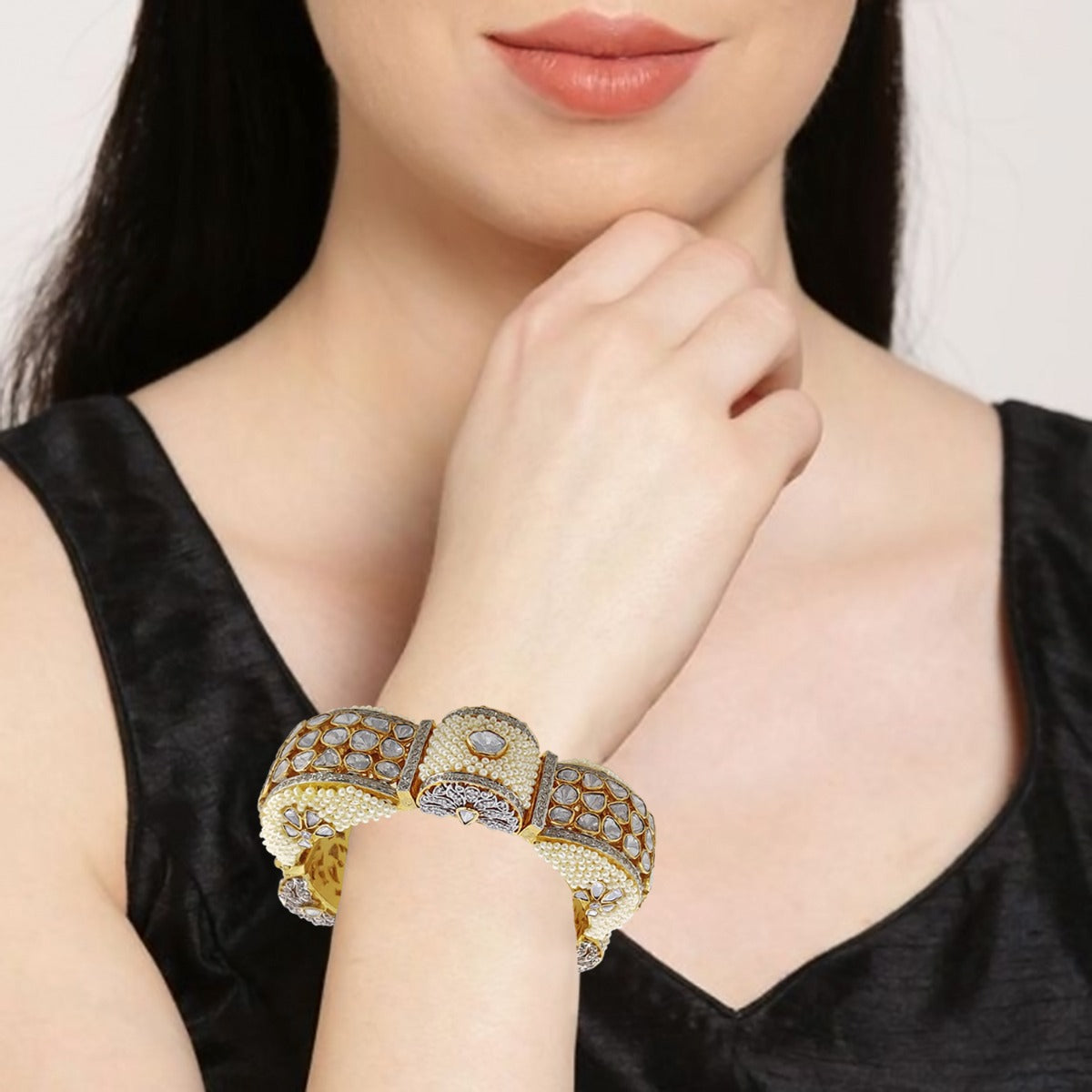Bumpy Road Polki Bangle