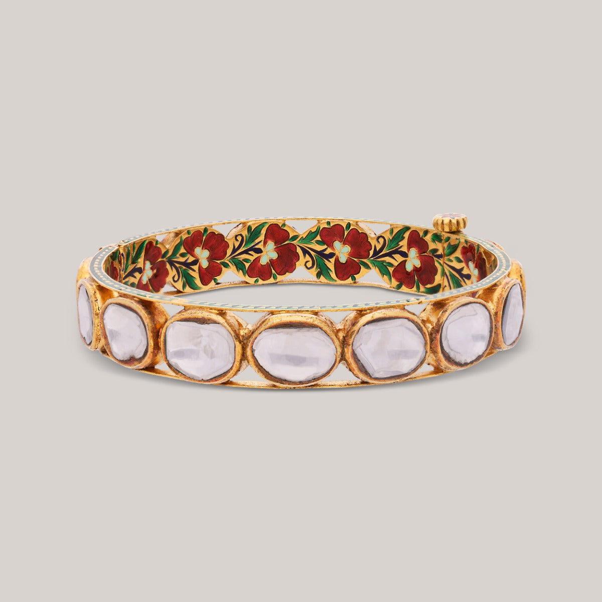 Gleam Circle Polki Bangle Set