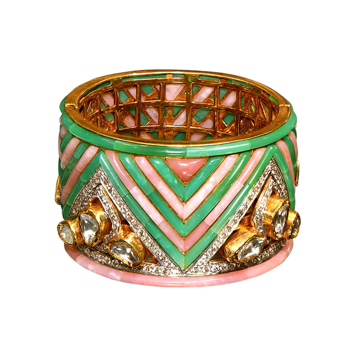 Edgy Design Polki Bangle