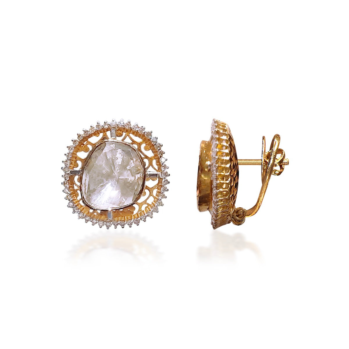 Melina Polki Stud Earrings