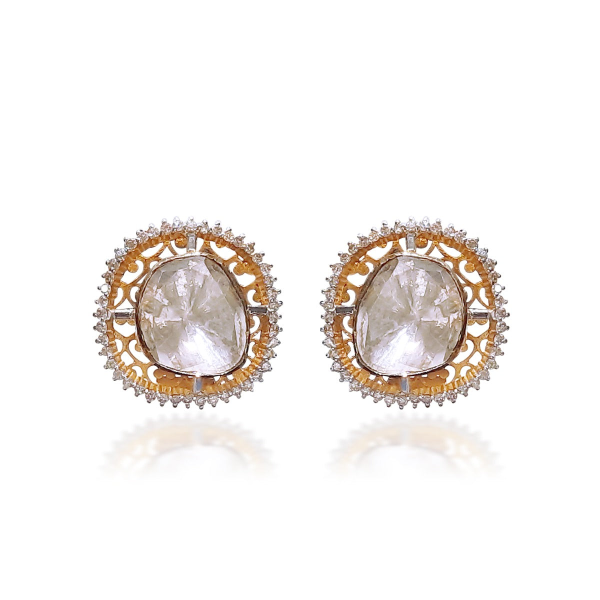 Melina Polki Stud Earrings