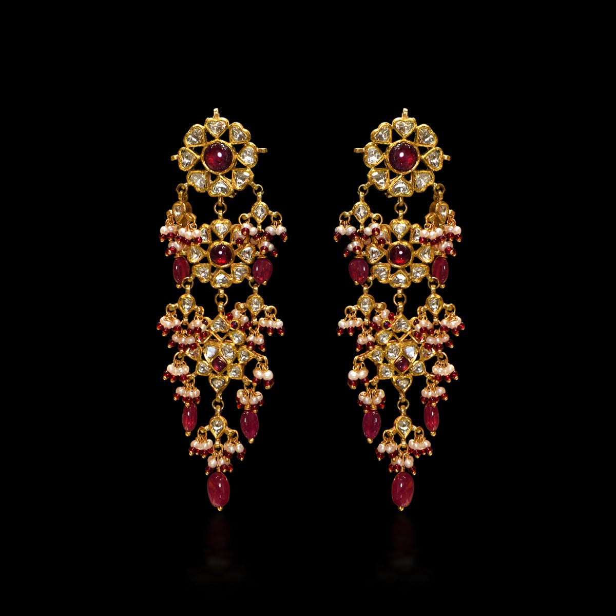Callie Dribble Polki Earrings