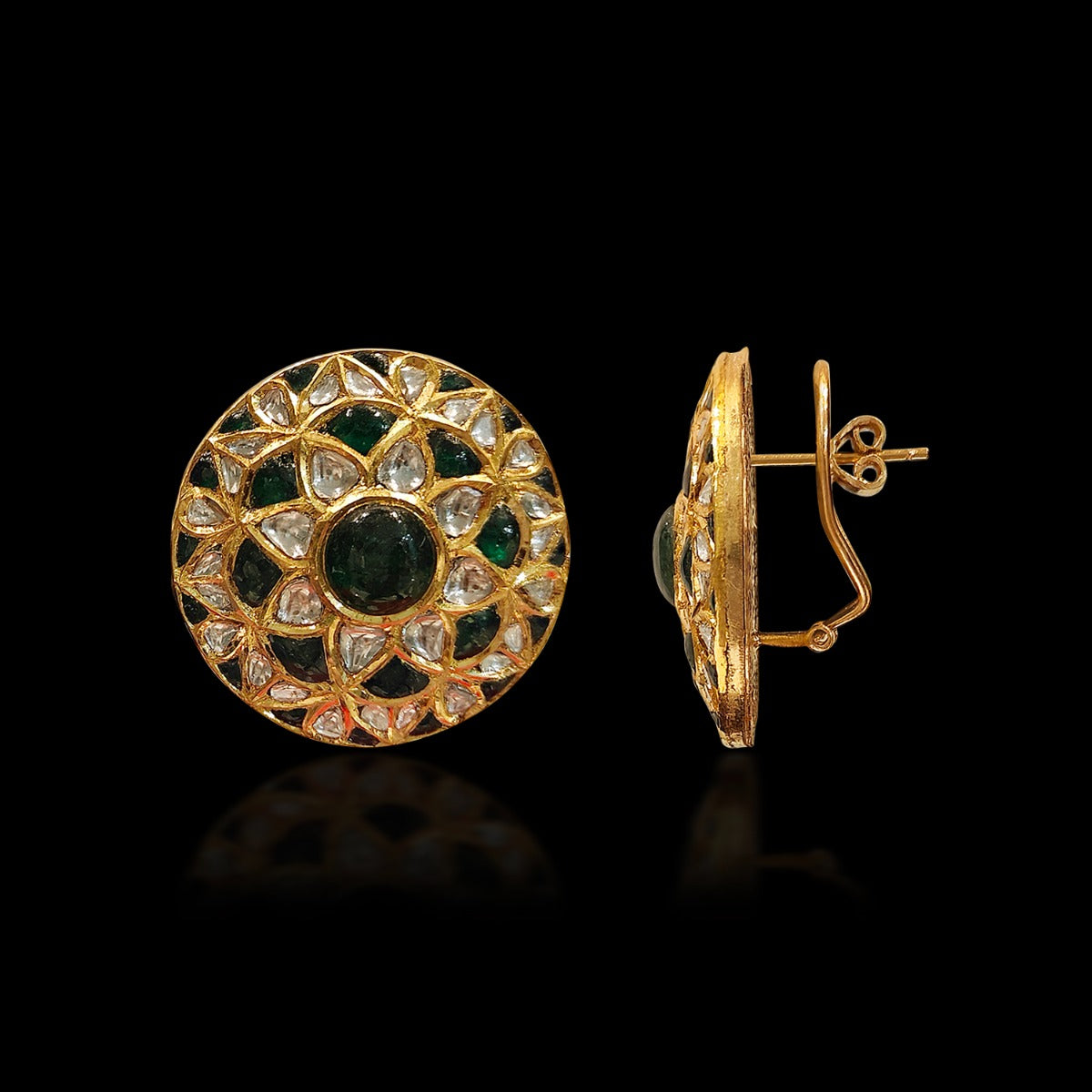 Genevia Gemstone Polki Earrings