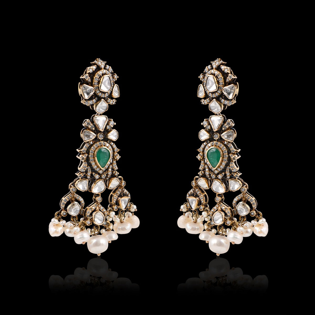 Crescent Cluster Polki Set