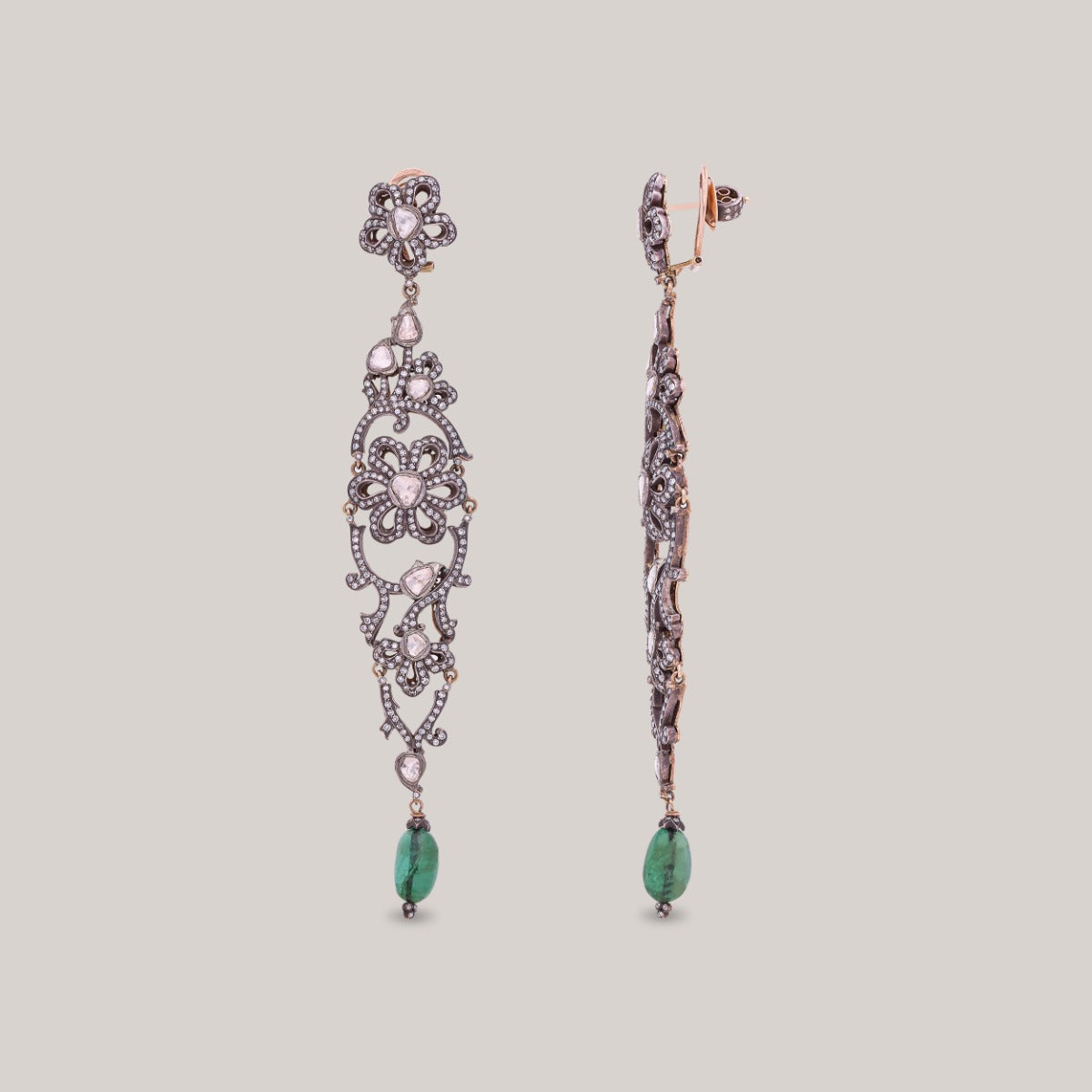 Radiant Petal Polki Earrings