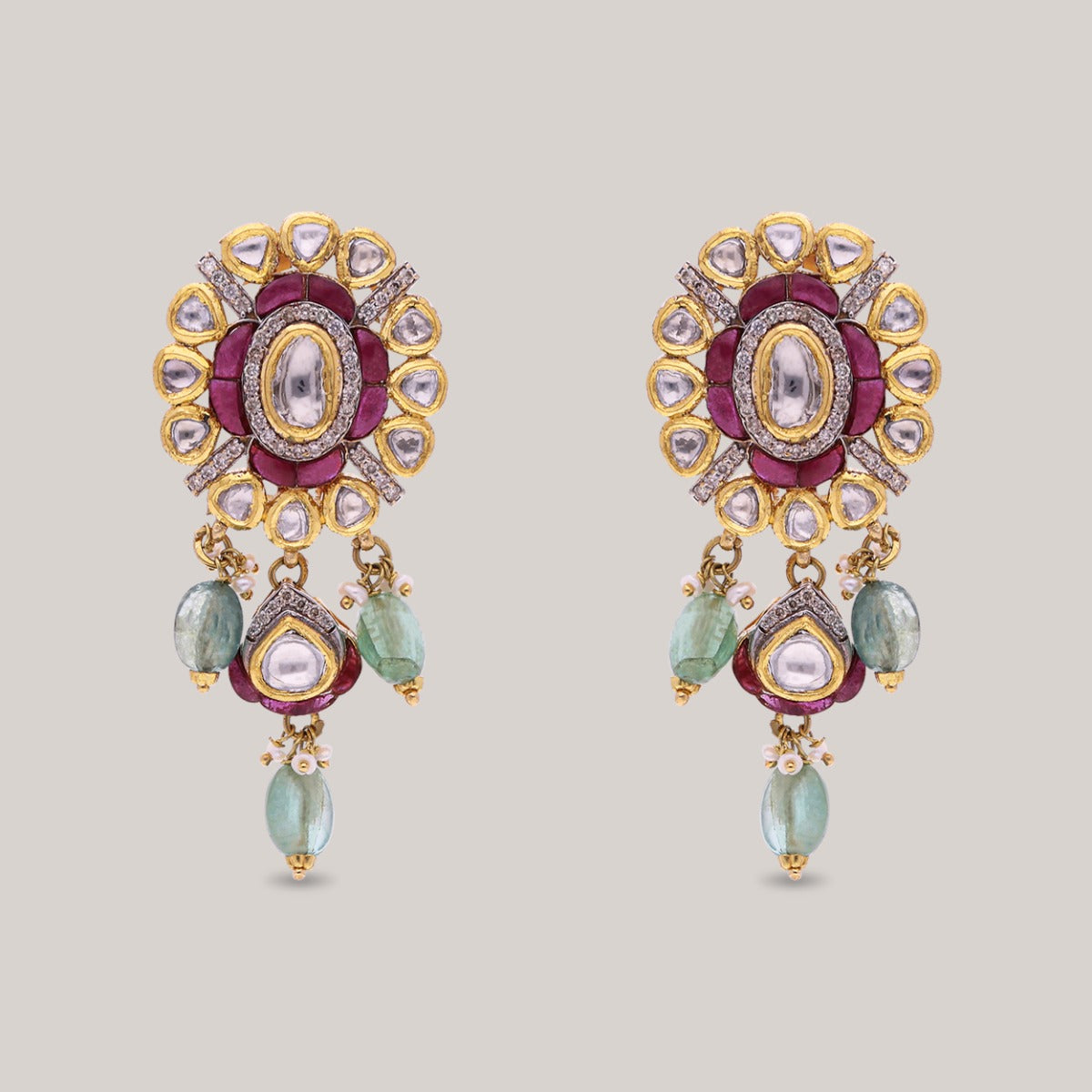 Heirloom Bloom Polki Earrings