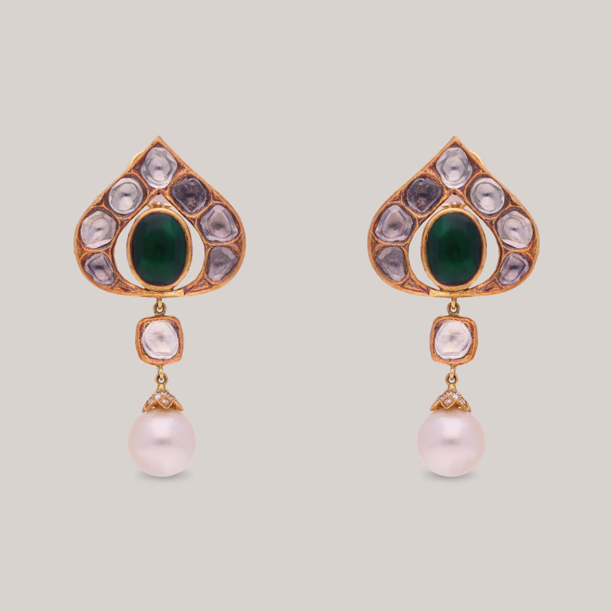 Ornate Splendor Polki Earrings