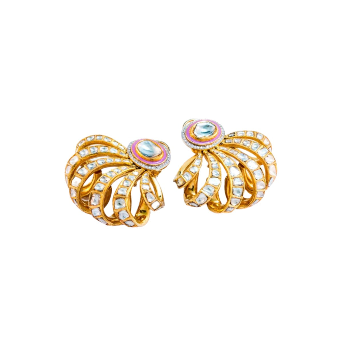 Bubble Wrap Polki Earrings