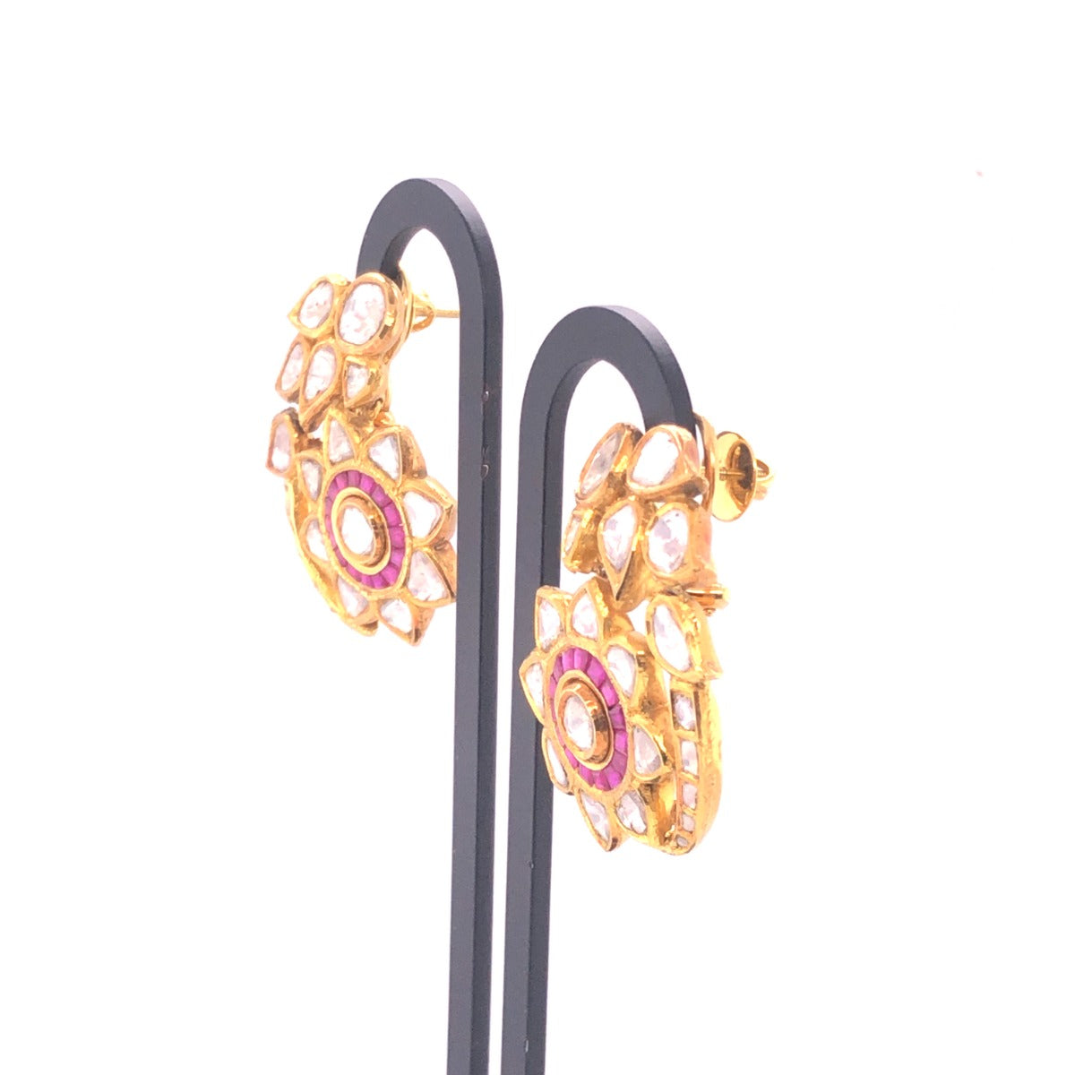 Pink Winged Earrings