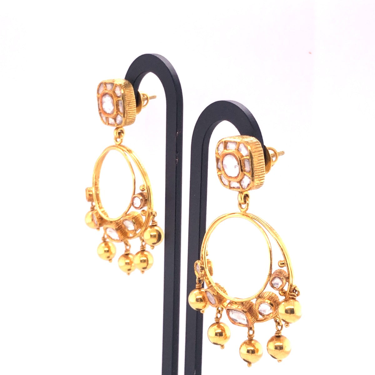 Simmer Sided Polki Earrings