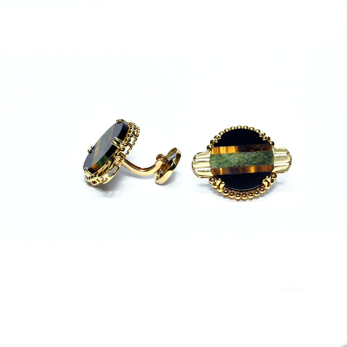 Abstract Cut Green Cufflinks