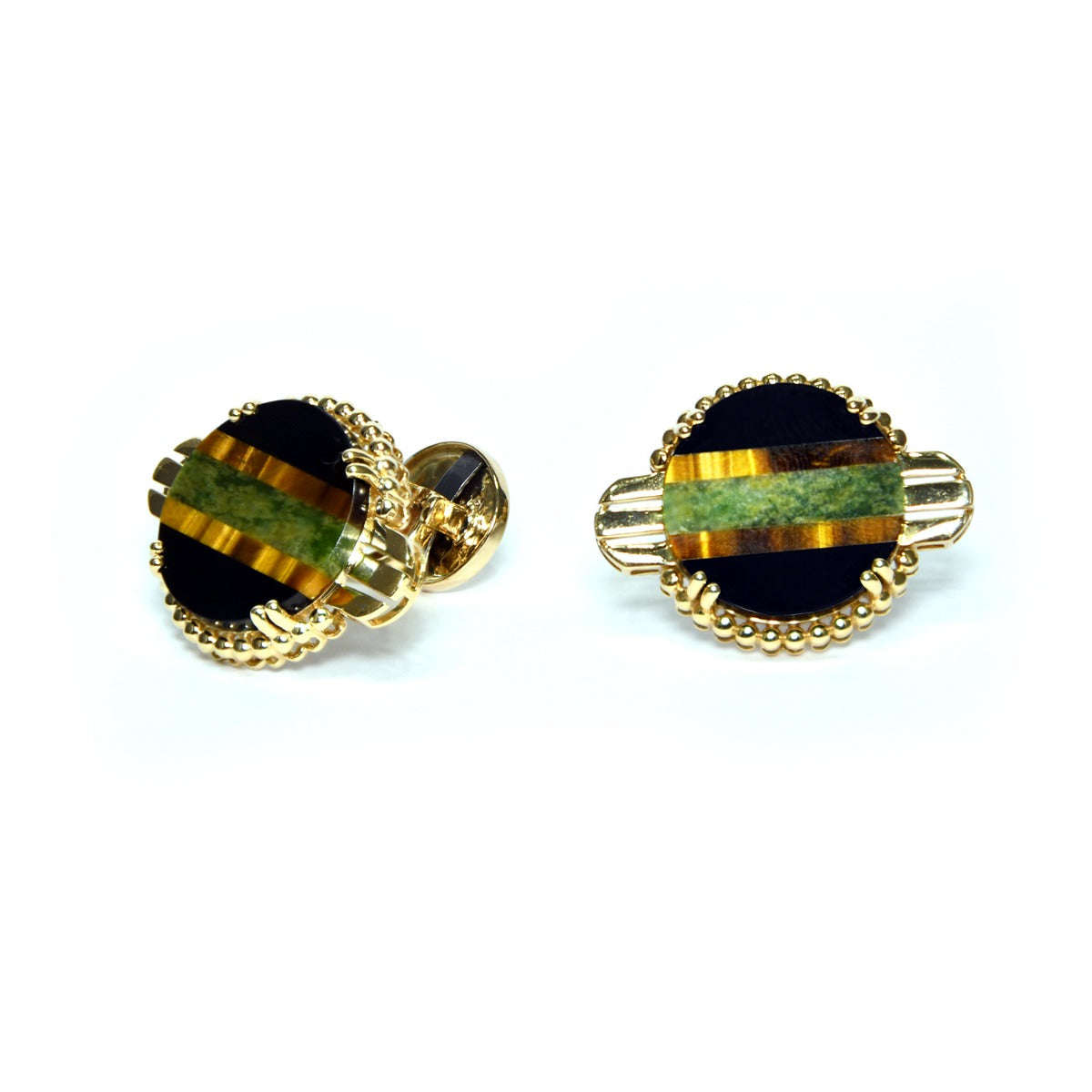 Abstract Cut Green Cufflinks