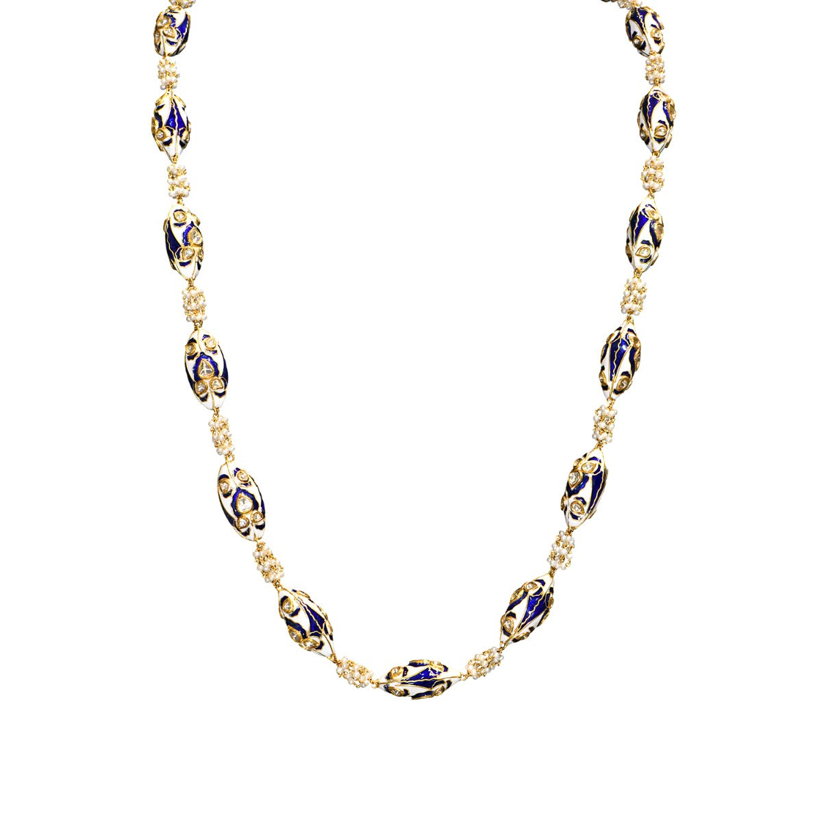 Stringed Cove-Long Polki Necklace Set