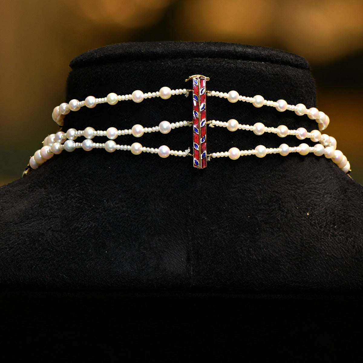 Jhatak Blue Polki Necklace
