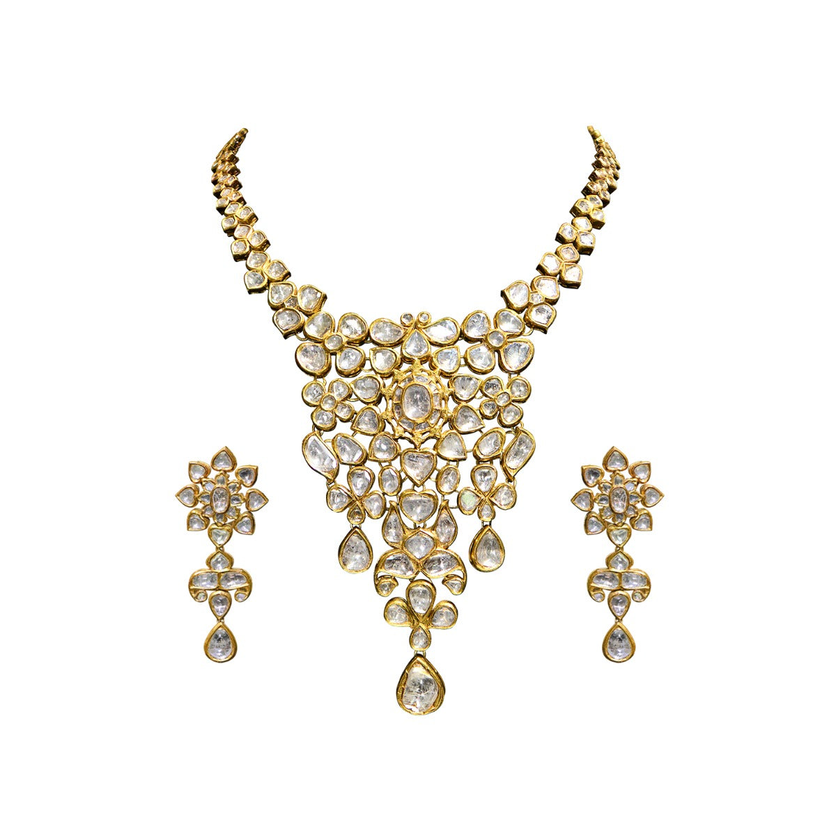 Colossal Canvas Polki Necklace Set