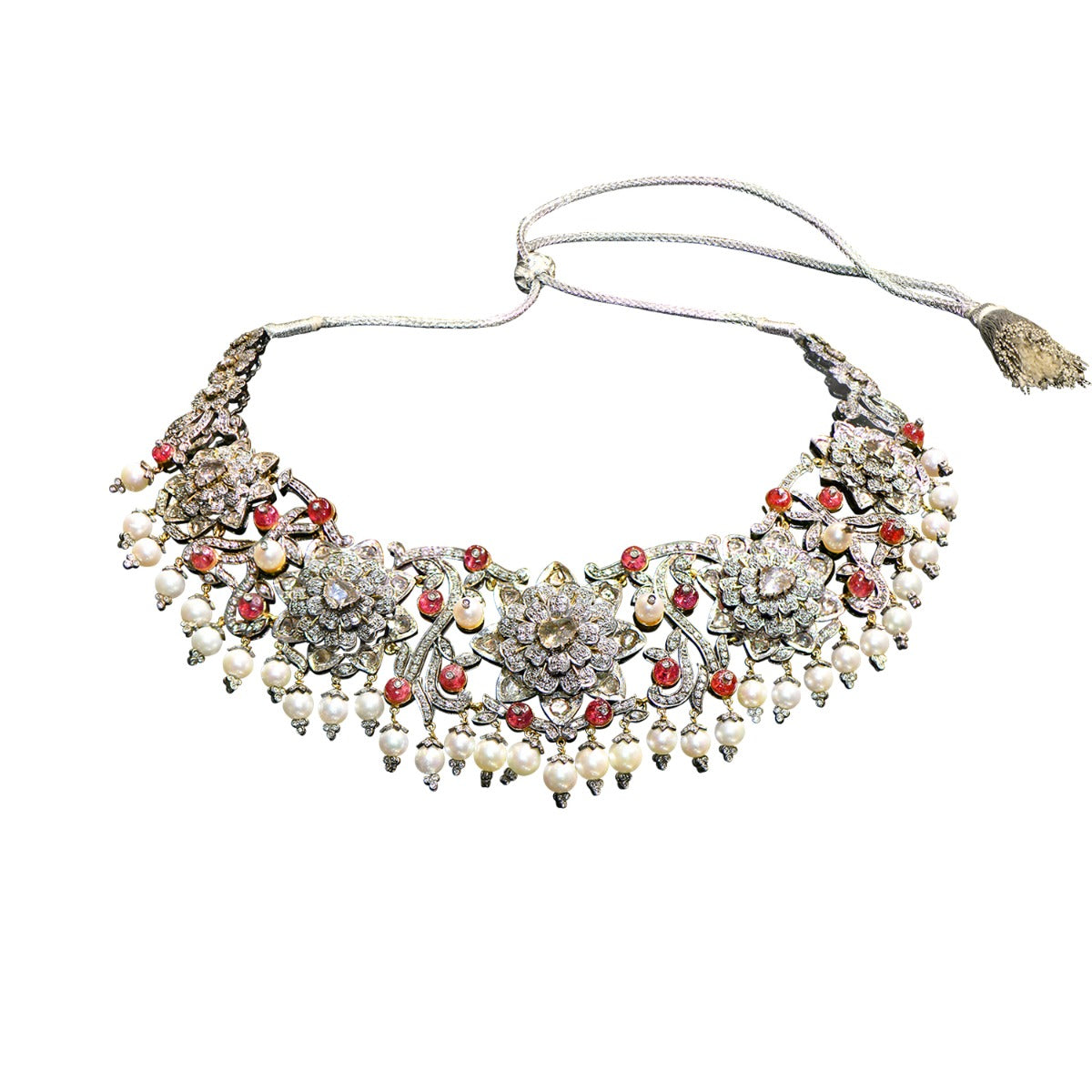 Ornate Bloom Polki Necklace